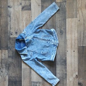 Guess Stone Washed Moto Style Jacket sz S Girls